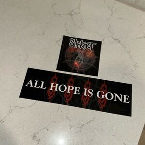 Slipknot 2008 All Hope is Gone bumper sticker plus one other sticker